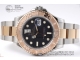 Clean厂劳力士复刻高仿手表ROLEX Yacht-Master 126621 一比一间金游艇黑面钢带款细节图