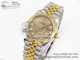 劳力士ROLEX DateJust 126233 36间金格纹钻刻五珠日志 VS厂复刻版细节图