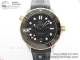 VSF厂复刻欧米茄海马Seamaster Diver 300M 间玫瑰金海马300胶带款高仿手表细节图