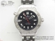 VSF厂复刻欧米茄海马Seamaster Diver 300M 钢带黑盘红针海马300高仿手表细节图