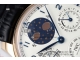 APS厂复刻IWC万国Portugieser Perpetual Calendar 5033 葡萄牙万年历金壳白面蓝针黑色皮带款高仿手表细节图