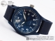 ZF厂复刻IWC万国飞行员Pilot’s Watch Laureus Blue Ceramic IW328101 飞行员蓝色陶瓷蓝色尼龙表带款高仿手表细节图